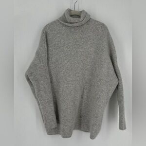 Cos sweater women’s L - light gray wool alpaca blend  brushed knit turtleneck